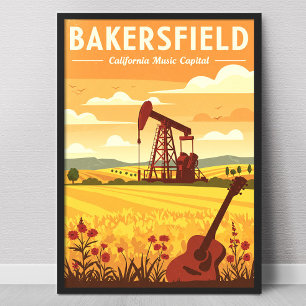 Affiche Bakersfield Californie vintage