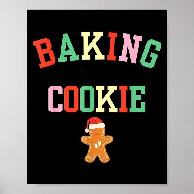 Affiche Baking A Little Cookie Pregnant Christmas Mom To B (Devant)