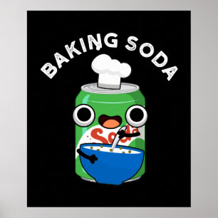 Affiche Baking Soda Funny Soda Pop Pun Dark BG