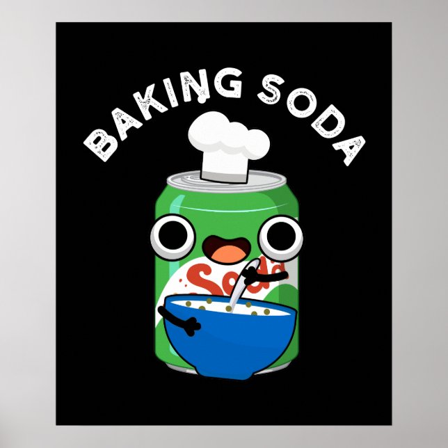 Affiche Baking Soda Funny Soda Pop Pun Dark BG (Devant)