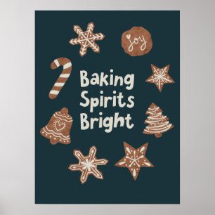 Affiche Baking Spirits Bright Christmas Cookies Vert