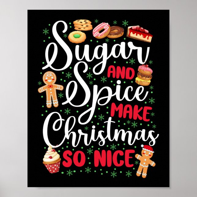 Affiche Baking Sugar & Spice Make Christmas So Nice (Devant)