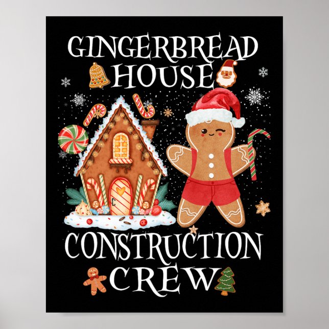 Affiche Baking Xmas Gingpain Maison Construction Crew De (Devant)