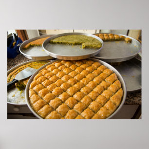 Affiche Baklava dessert au marché