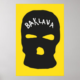 Affiche Baklava japonais abstrait Bauhaus formule moderne
