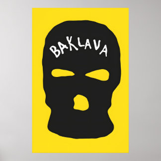 Affiche Baklava japonais abstrait Bauhaus formule moderne