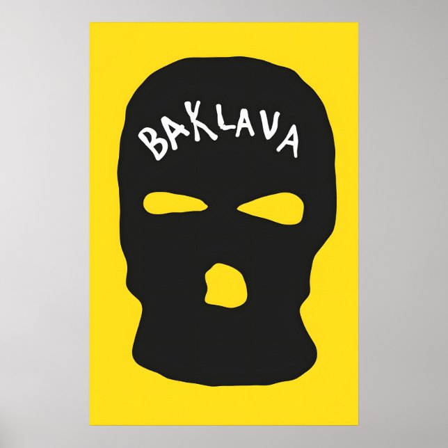 Affiche Baklava japonais abstrait Bauhaus formule moderne (Devant)