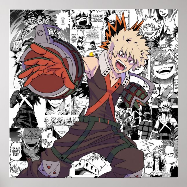 Affiche Bakugou Collage (Devant)