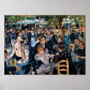 Affiche Bal au Moulin de la Galette, Auguste Renoir