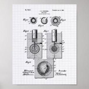 Affiche Bal de golf 1902 Brevet - Poivre Lined
