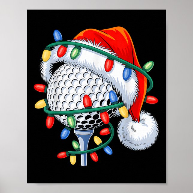 Affiche Bal de golf Santa Hat Xmas Funny Christmas Boys Ho (Devant)