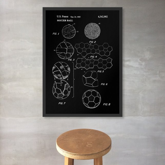Affiche Bal de soccer Art brevet (Créateur téléchargé)