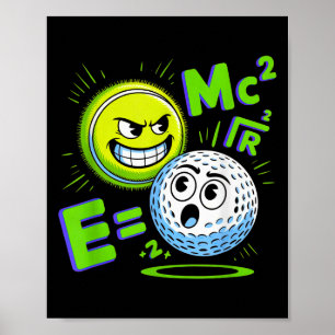 Affiche Bal De Tennis Et Bal De Golf Duo Math