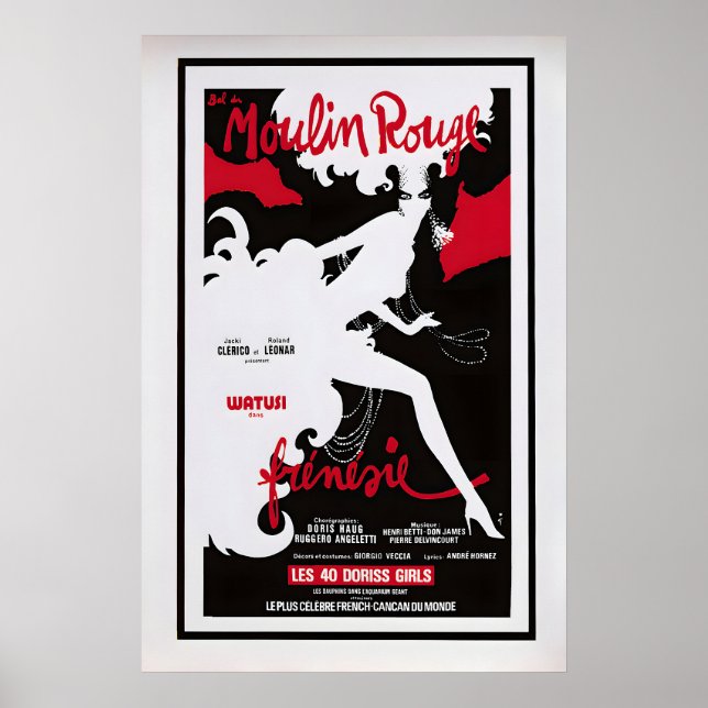 Affiche Bal du Moulin Rouge Frénésie by Rene Gruau (Devant)