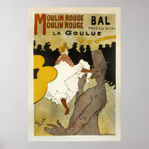 Affiche Bal La Goulue Publicité française Vintage