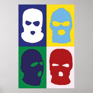Affiche Balaclava Japonais Abstrait Bauhaus Formule Modern