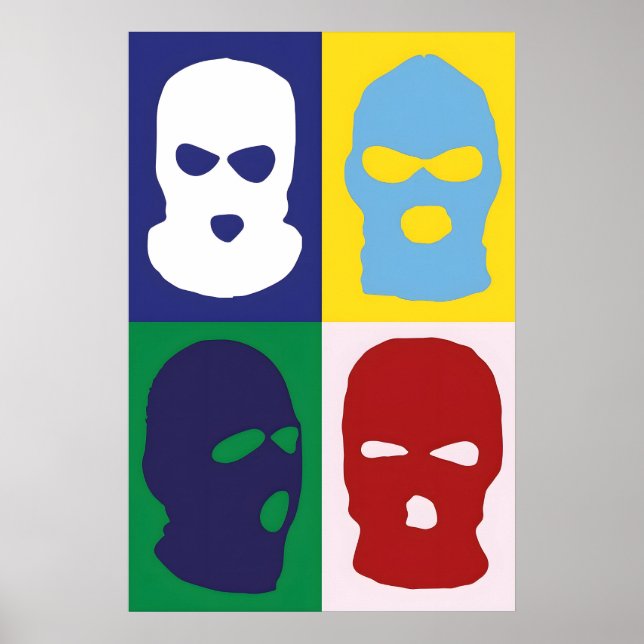 Affiche Balaclava Japonais Abstrait Bauhaus Formule Modern (Devant)
