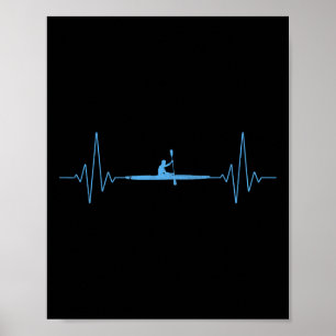Affiche Balade en kayak rythme cardiaque Canoë Bateau Kaya
