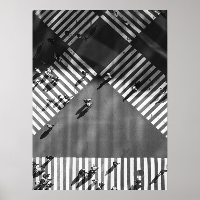 Affiche Balade piétonne avec gens et ombres (Devant)