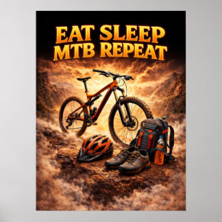 Affiche Balade VTT sur feu de piste