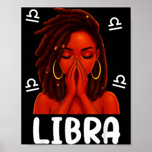 Affiche Balance Locd Femme Noire Prie Zodiaque Naissance C