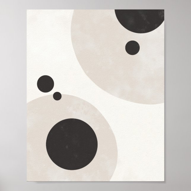 Affiche Balanced Circles – Neutral Abstract Wall Art (Devant)