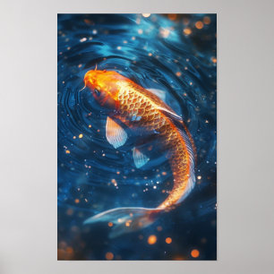 Affiche Balances en Carpe Majestic - Bleu et Gold Radiatio