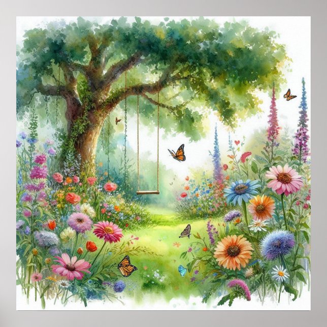 Affiche Balançoire de jardin Paysage 5 (Devant)