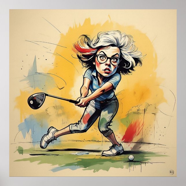 Affiche Balançoires de golf uniques - Grand Golf Art Impri (Devant)