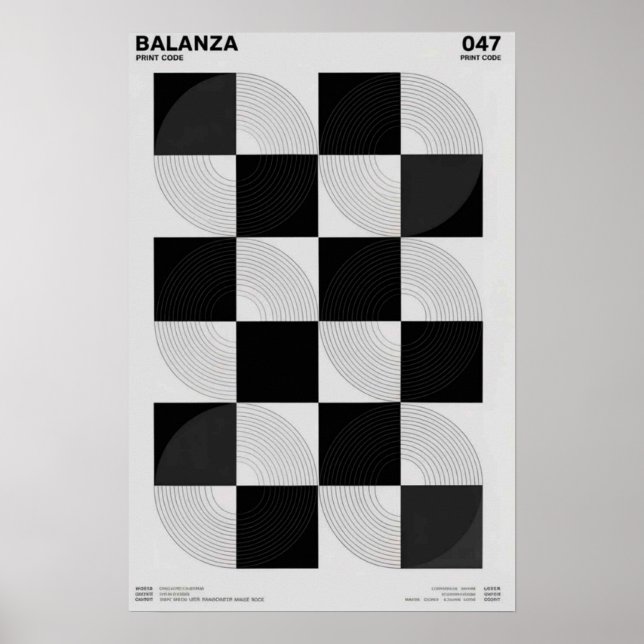 Affiche Balanza : Série Géométrique (Devant)