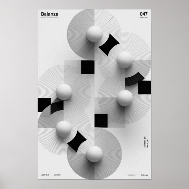 Affiche Balanza : Série Géométrique (Devant)
