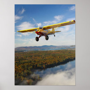 Affiche Balaye Husky au-dessus du lac Maine