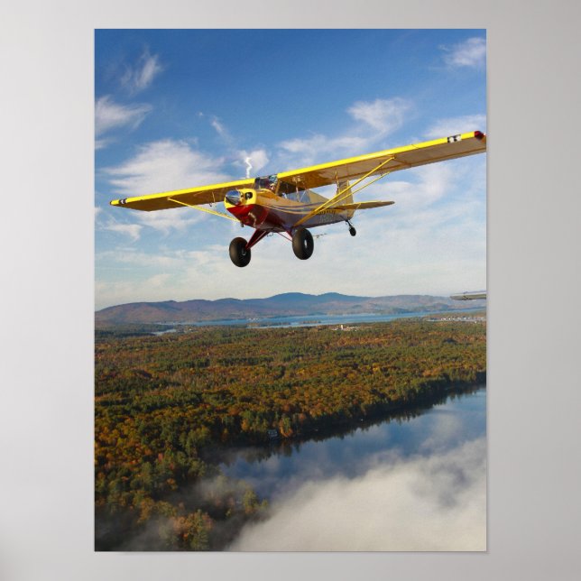 Affiche Balaye Husky au-dessus du lac Maine (Devant)