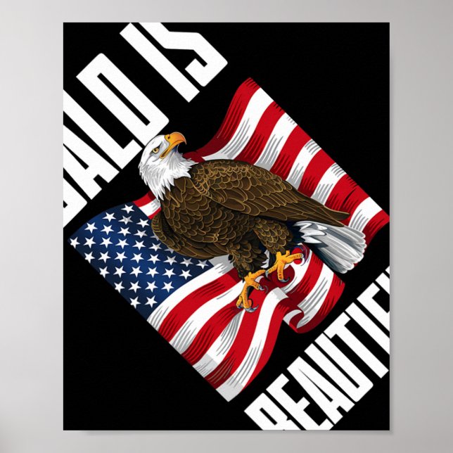 Affiche Bald Eagle Bald Est Belle 4 juillet Indépendant (Devant)