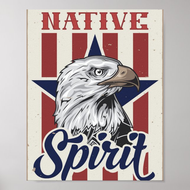 Affiche Bald Eagle Esprit autochtone (Devant)