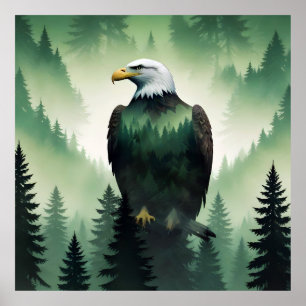 Affiche Bald Eagle Faune Animal Nature Environnement Art