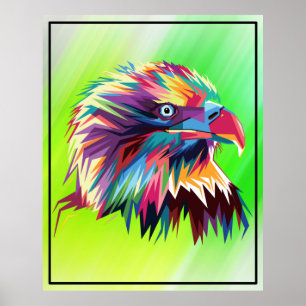 Affiche Bald Eagle géométrique Prismatic Design-80590