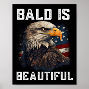 Affiche Bald est magnifique 4 juillet fête de l'Indépendan
