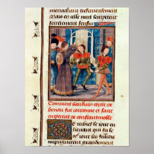 Affiche Baldwin I Sixième comte du Hainaut couronné