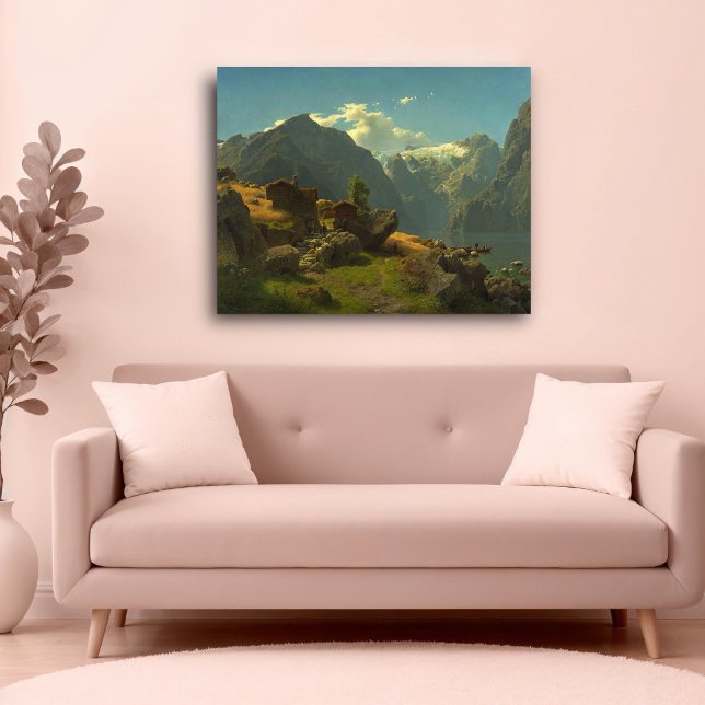 Affiche Bale beach, Hans Fredrik Gude (Créateur téléchargé)