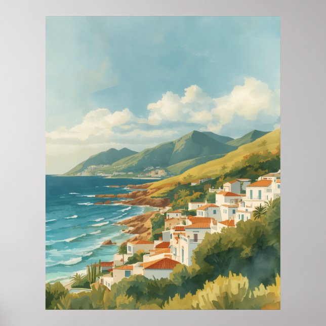 Affiche Balearic Islands Vintage French Riviera Travel (Devant)