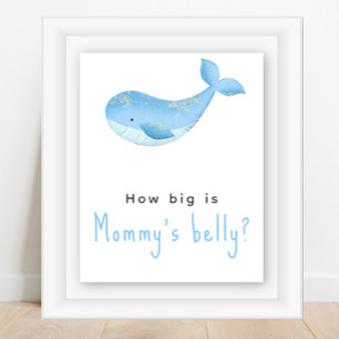 Affiche Baleine aquarelle - Quelle est la taille du ventre