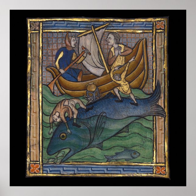 Affiche Baleine bestiaire médiévale c. 1270 (Devant)
