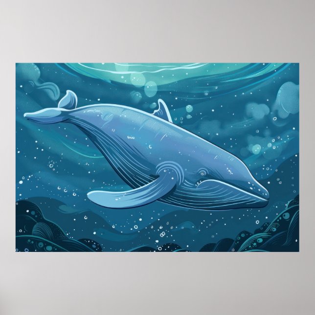 Affiche Baleine bleue (Devant)