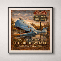 Baleine bleue de Catoosa Oklahoma Centennial