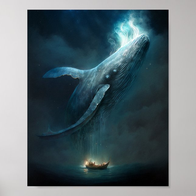 Affiche Baleine Dans Le Ciel L'Art Imaginaire (Devant)