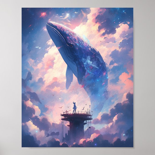 Affiche Baleine Dans Le Ciel L'Art Imaginaire (Devant)
