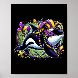 Affiche Baleine de Mardi Gras Orca