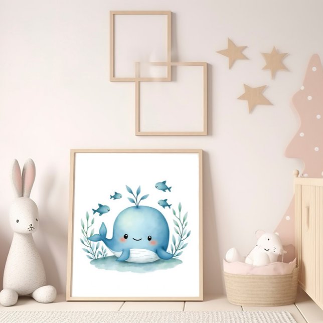Affiche Baleine heureuse (Créateur téléchargé)
