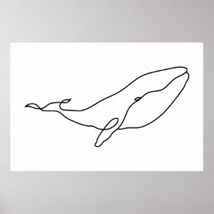 Affiche Baleine, illustration d'art en ligne